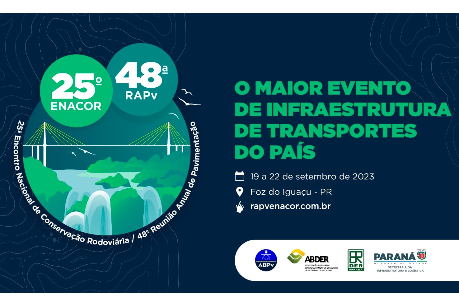 DER/PR e associações lançam portal do maior evento de engenharia rodoviária do País